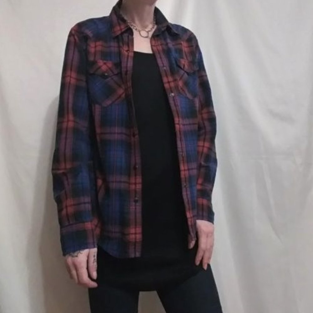 Aeo Plaid Button Up - image 1